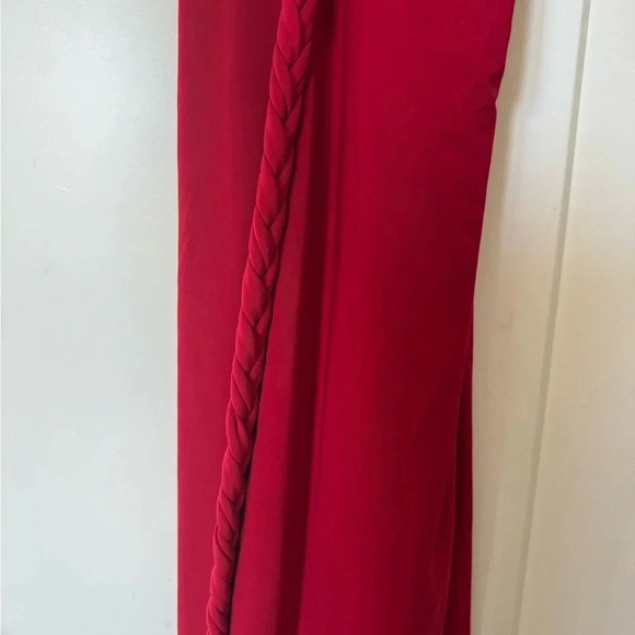 Misa Los Angeles Red Flutter Sleeve Wrap Sundress - Picture 5 of 6